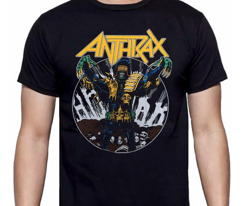 Anthrax - Judge Dredd - Polera - 10 / Blanco