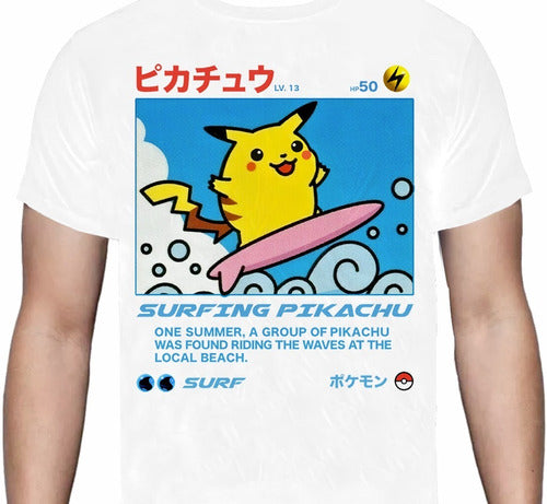 Pikachu Surfing - Pokemon - Polera