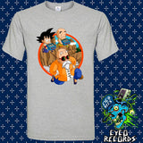 Dragon Ball - Krillin Goku Maestro Roshi Gris - Polera