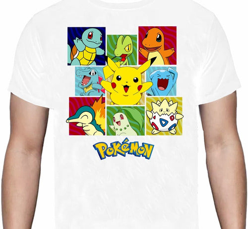 Pokemon - Pikachu Collage Niño - Polera