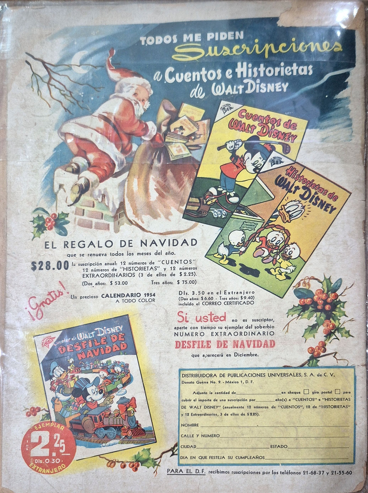 HISTORIETAS DE WALT DISNEY AÑO V N°53 - Revista
