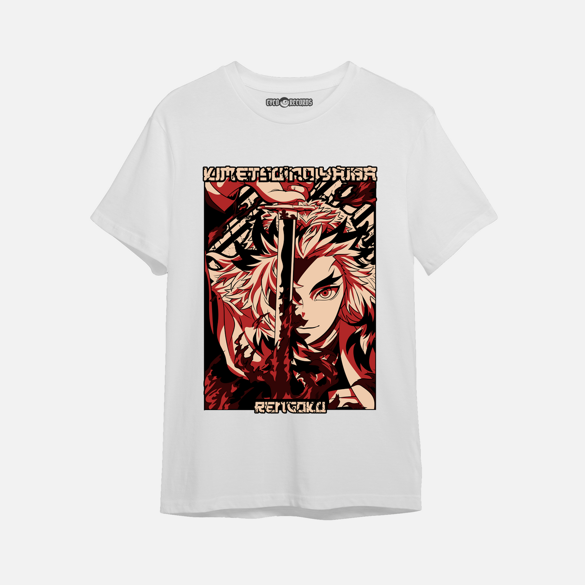 Demon Slayer - Kimetsu No Yaiba Rengoku - Polera - 10 / Blanco