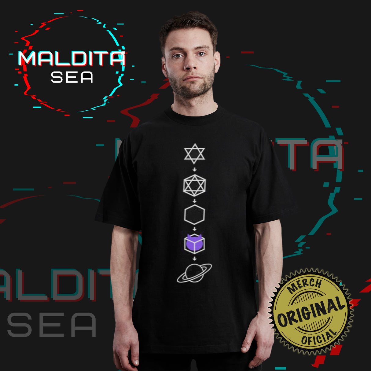 Simbolos - Maldita Sea - Polera