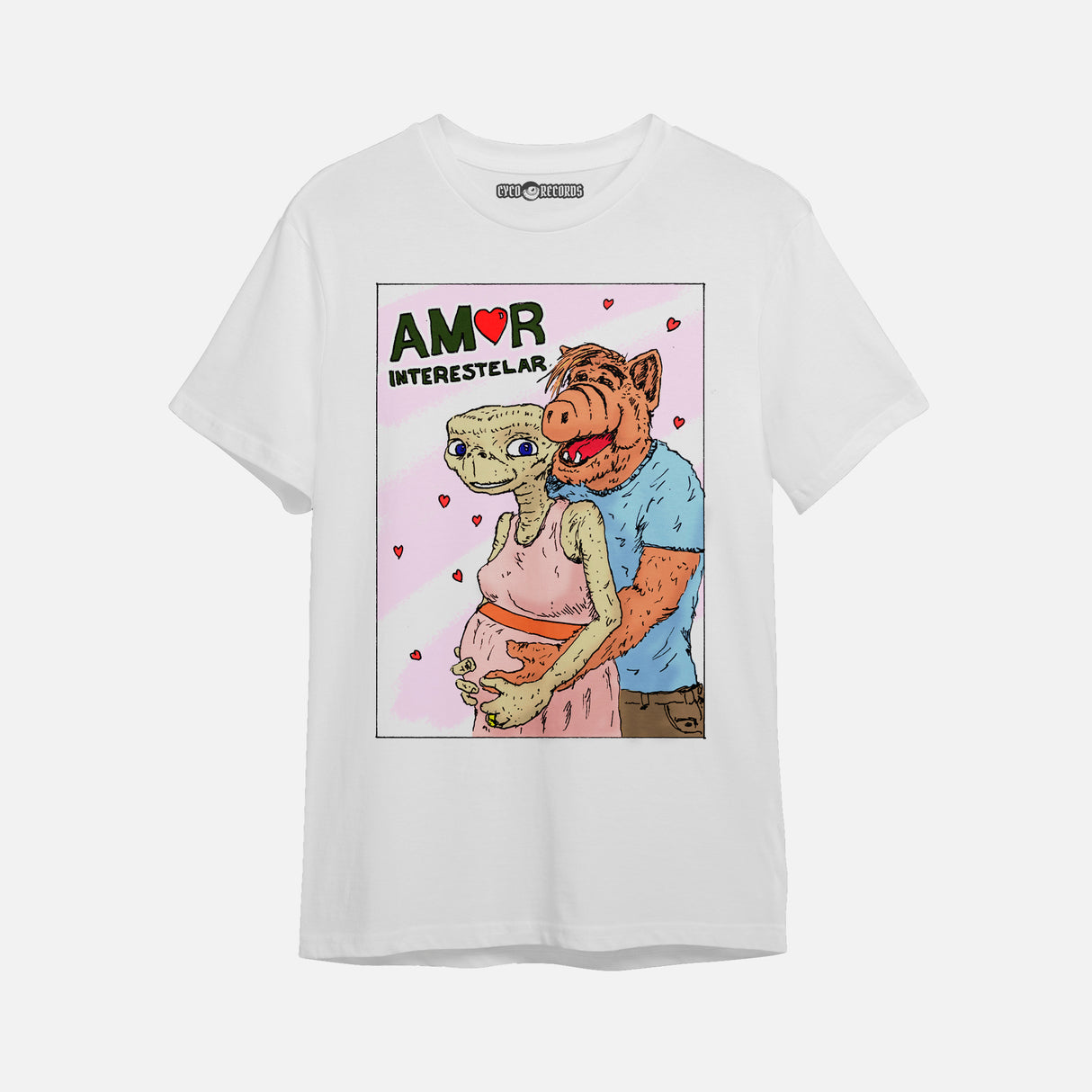 Pizzamutante - Amor Interestelar - Polera Blanca