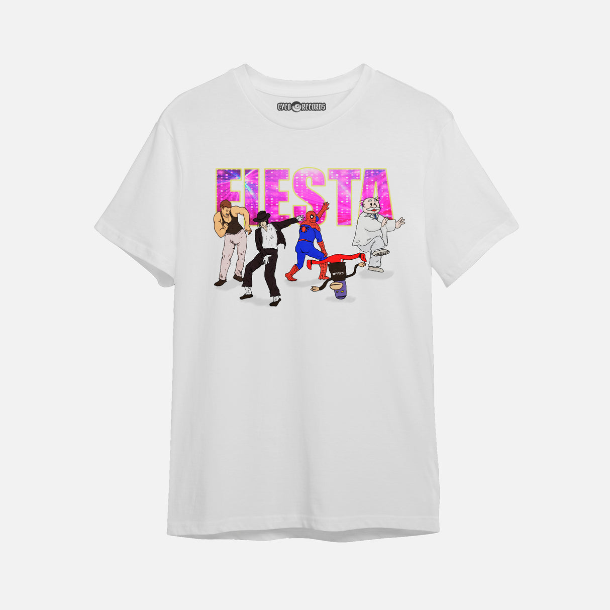 Pizzamutante - Fiesta  - Polera Blanca