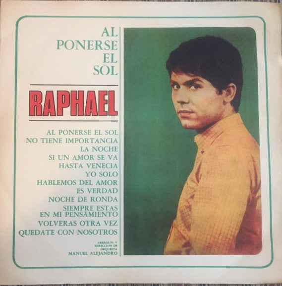 Raphael  Al Ponerse El Sol - Vinilo USADO