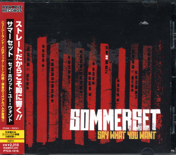 Sommerset – Say What You Want - Cd Japones