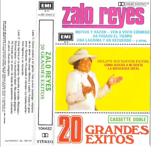 Zalo Reyes – 20 Grandes Exitos - Cassette