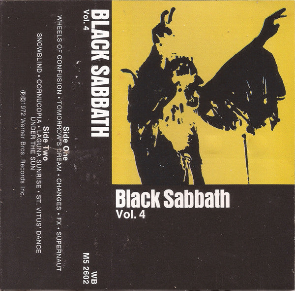 Black Sabbath  Black Sabbath Vol. 4 - Cassette