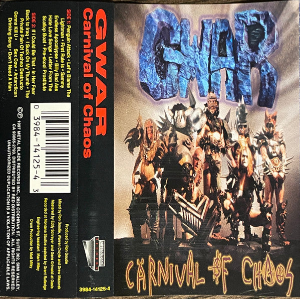 Gwar  Carnival Of Chaos - Cassette