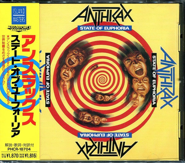 Anthrax – State Of Euphoria - Cd Japones