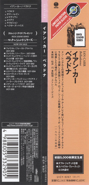 Ian Carr – Belladonna - CD Japonés (Con Obi)