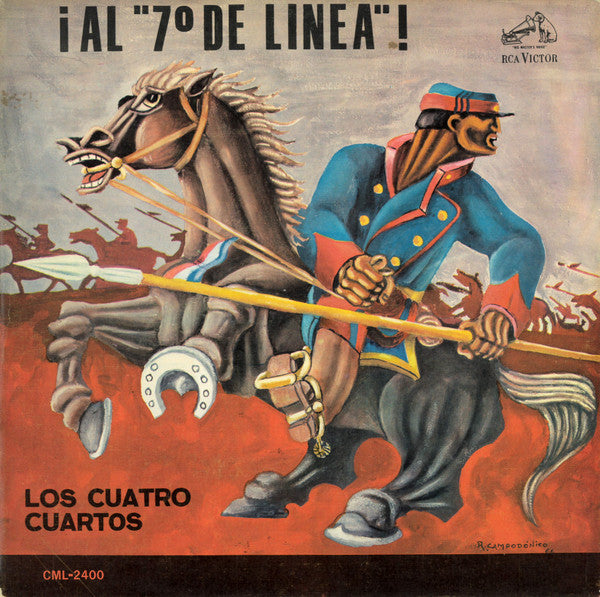 Los Cuatro Cuartos  ¡Al "7° De Línea"! - Vinilo