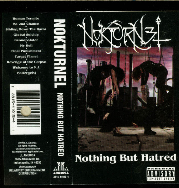Nokturnel  Nothing But Hatred - Cassette