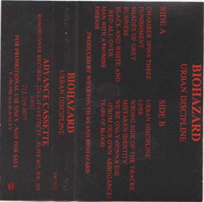 Biohazard  Urban Discipline - Cassette Advance