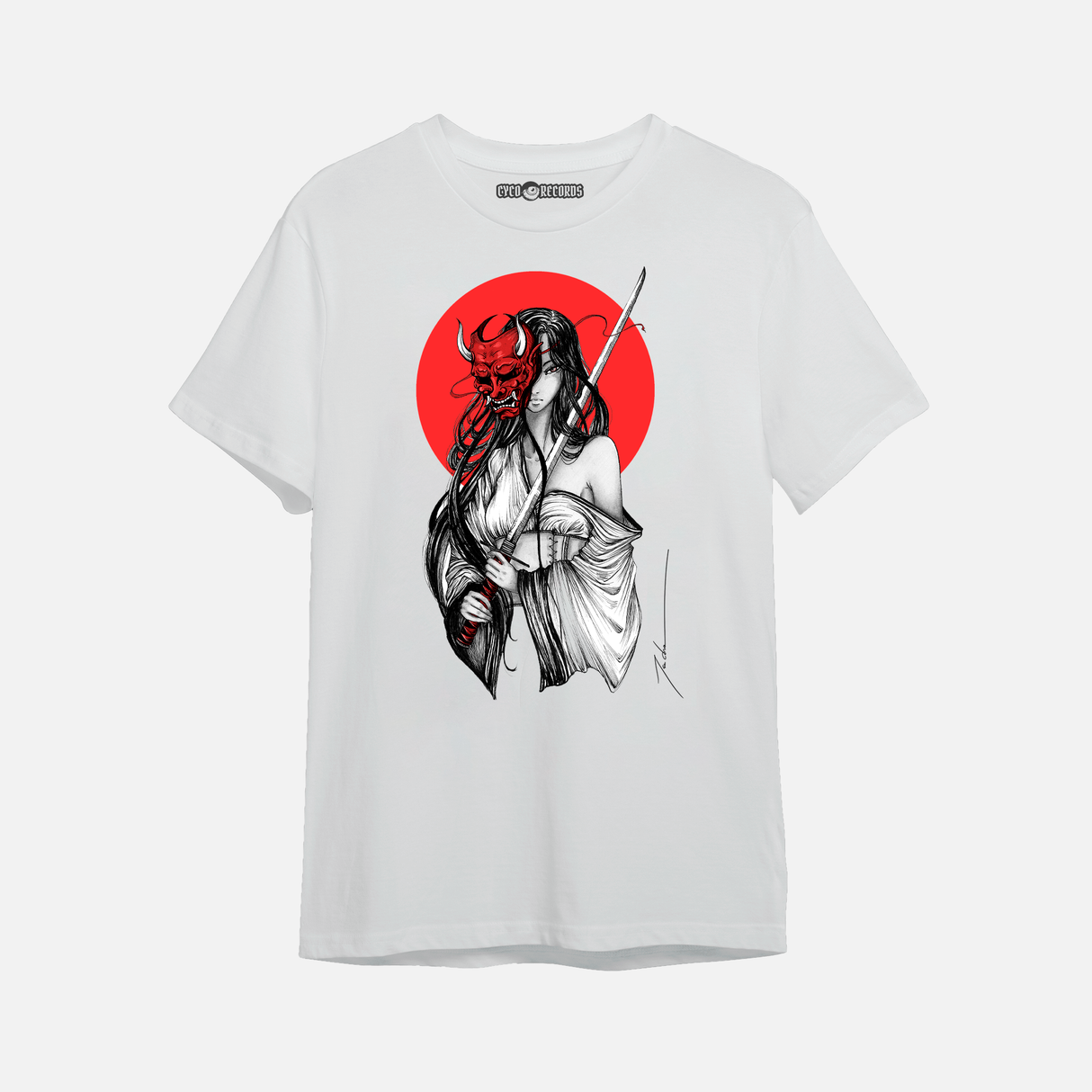 Samurai Mascara - Polera Blanca