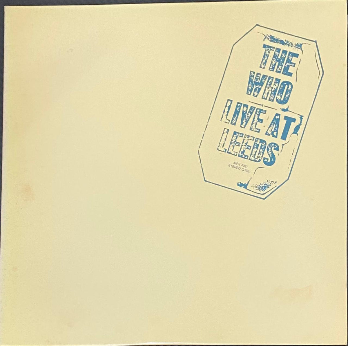 The Who – Live At Leeds - Vinilo Japonés (Sin Obi)
