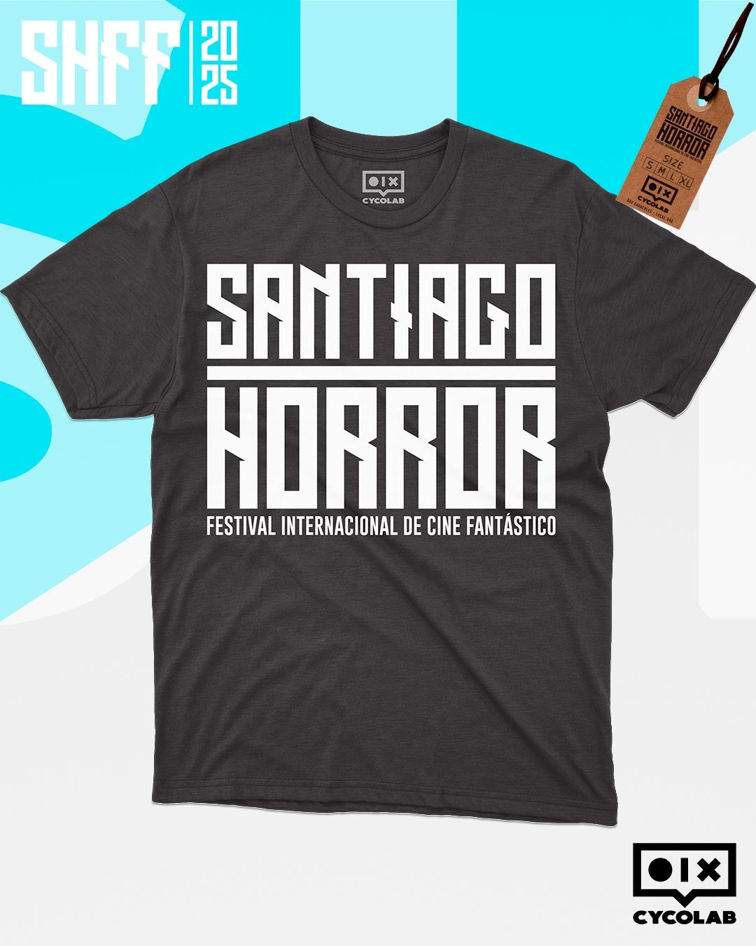 Santiago Horror - SHFF Festival Logo Blanco - Polera