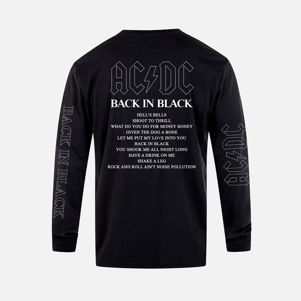 AC DC - BACK IN BLACK - Polera Manga Larga