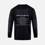 AC DC - BACK IN BLACK - Polera Manga Larga