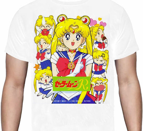 Sailor Moon Serena Caras Chibi - Anime - Polera