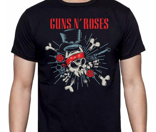 Guns N' Roses - Cartoon Skull - Polera
