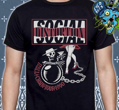 Social Distortion  Ball And Chain Tour - Punk Rockab - Polera