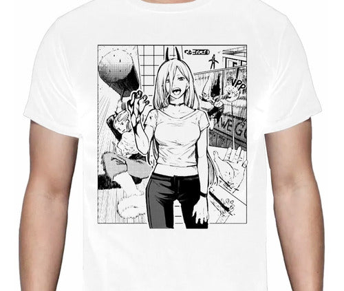 Chainsaw Man - Power - Polera - s / Blanco