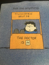 Snoopy Psychiatric Help - Gris Oscuro - Polera