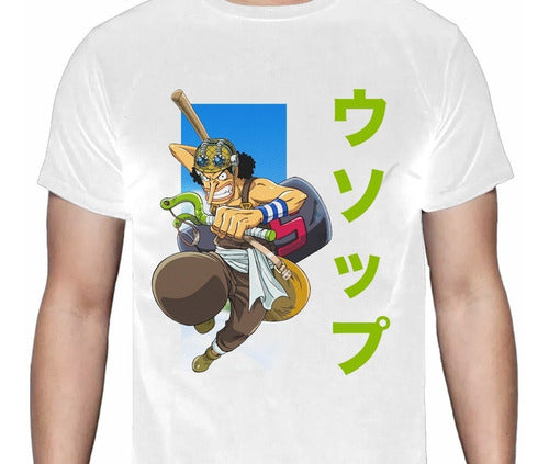 One Piece - Usop Nombre Letras - Polera