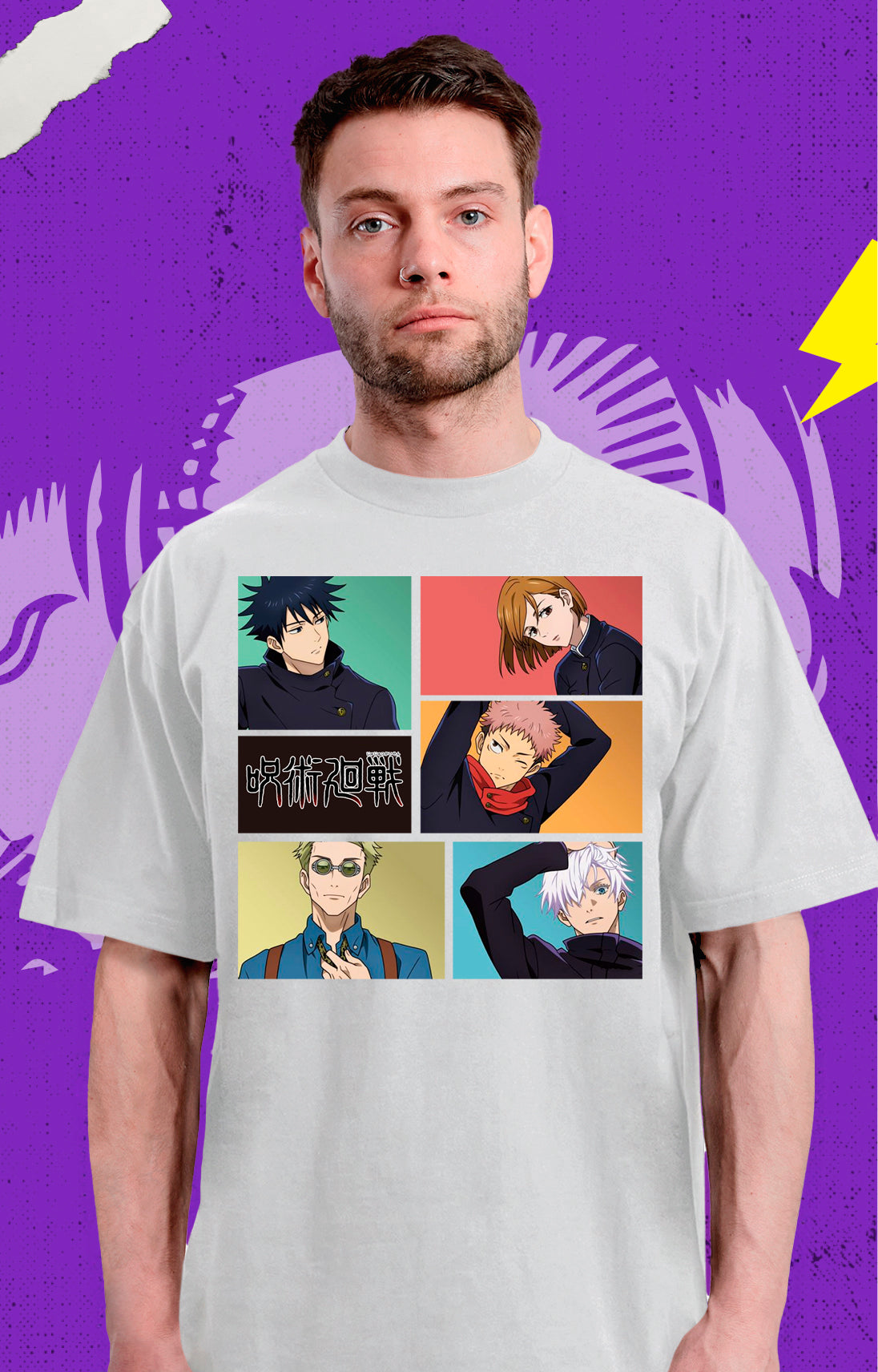 Jujutsu Kaisen - Cuadrados de Colores - Polera