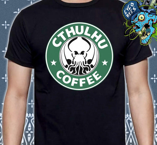 Cthulhu - Coffe - Polera