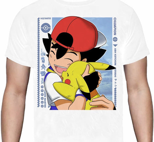 Pokemon - Pikachu Y Ash Liga - Polera