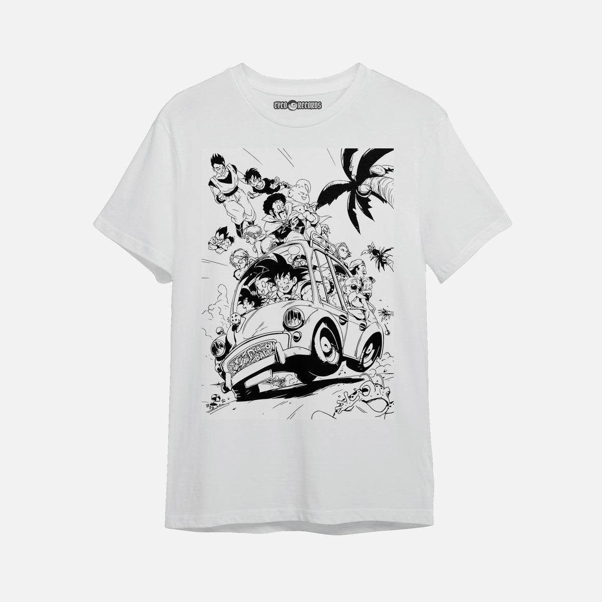 Dragon Ball - Dragon Ball Z Personajes Auto - Polera - s / Blanco