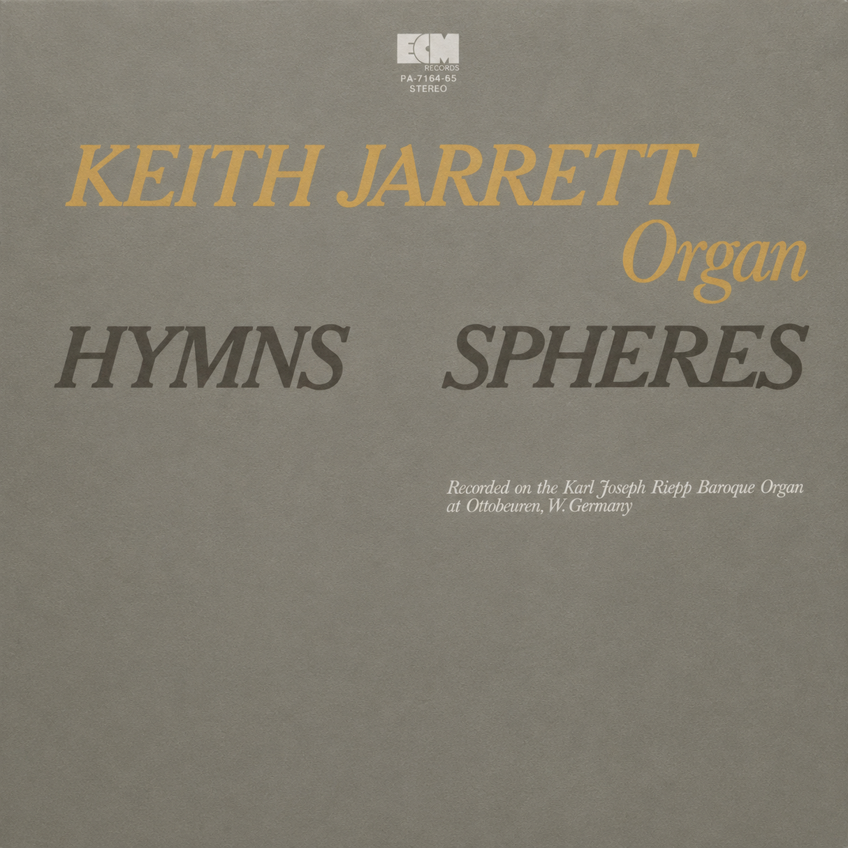 Keith Jarrett – Hymns Spheres  - Vinilo Japonés Doble (Sin Obi)