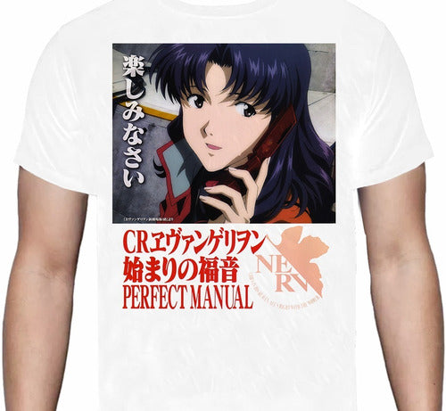 Evangelion Misato Letras Rojas - Polera - Polera