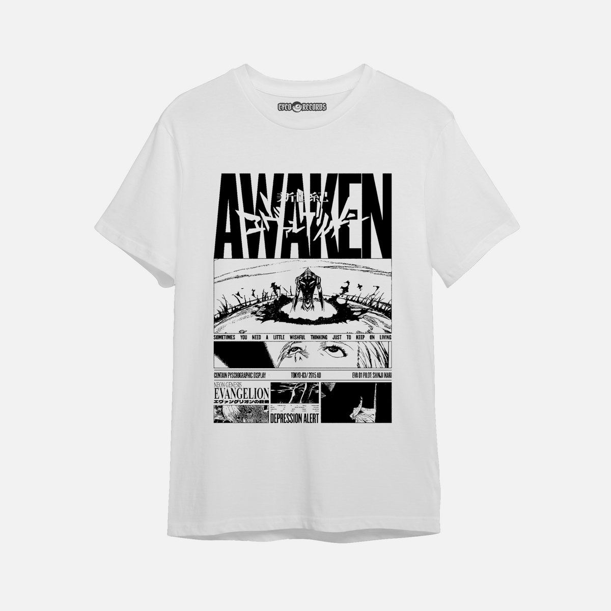 Evangelion - Awaken - Polera - s / Blanco