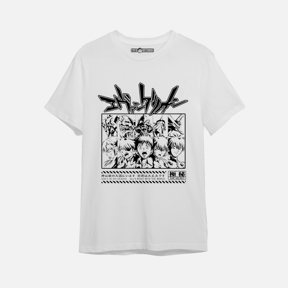 Evangelion - Evangelion Pilotos Todos Manga - Polera - s / Blanco