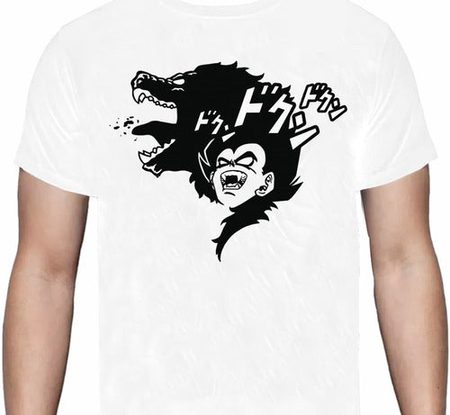 Vegeta Ozaru - Blanca Dragon Ball - Polera
