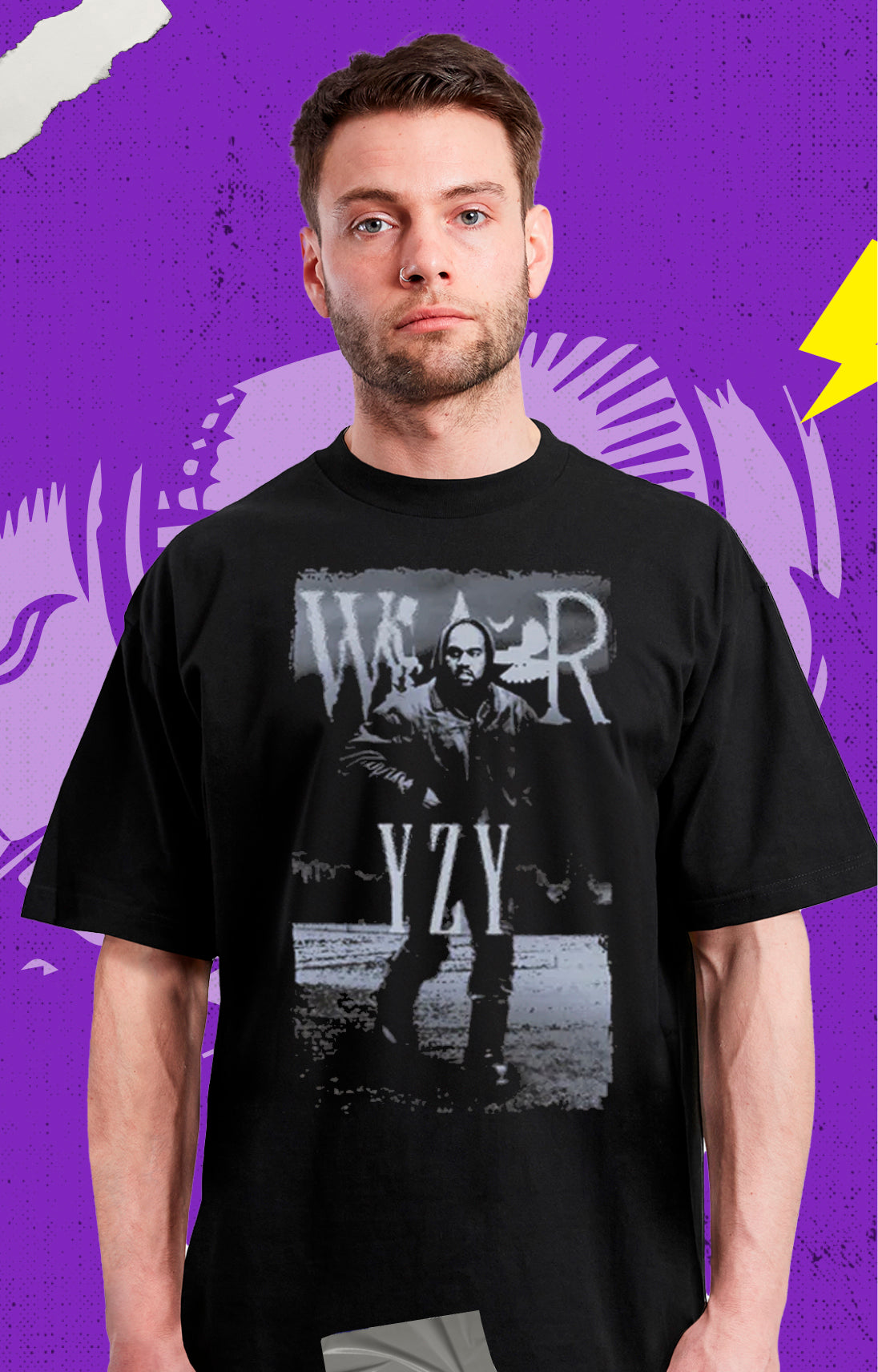 トップス YZY SS Mockneck T-Shirt Ye KANYE WEST Kanye West - Yzy - Polera – Cyco Records