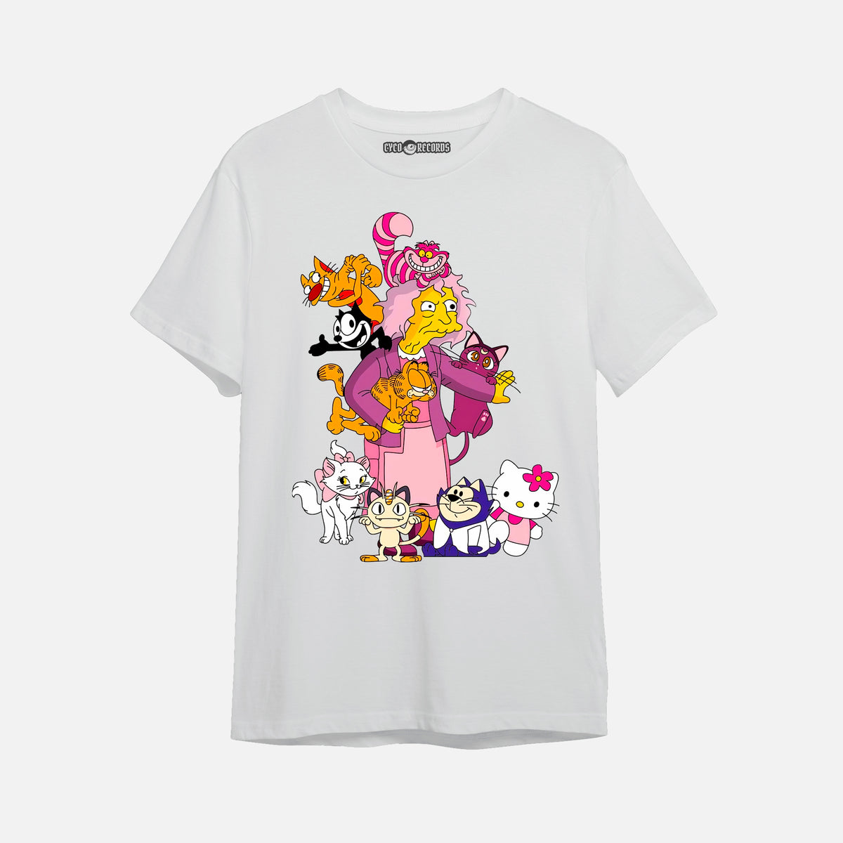 The Simpsons - Loca De Los Gatos  Famosos - Polera