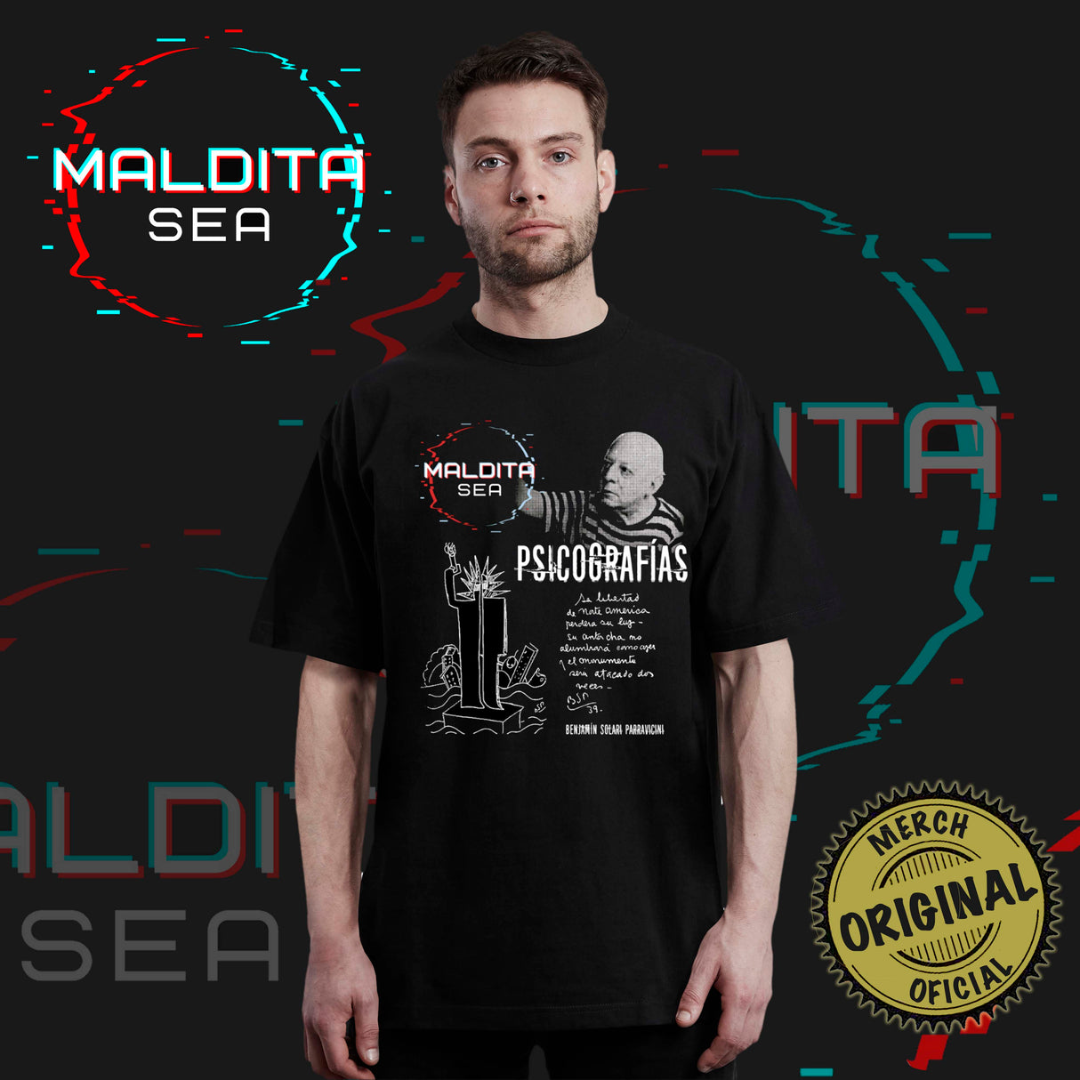 Solari Parravicini Psicografias - Maldita Sea - Polera