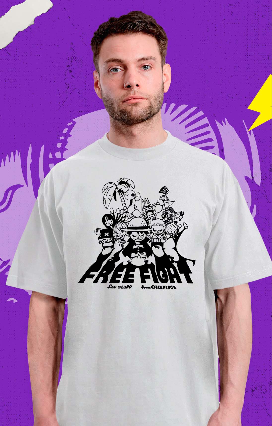 One Piece - Free Figth - Polera