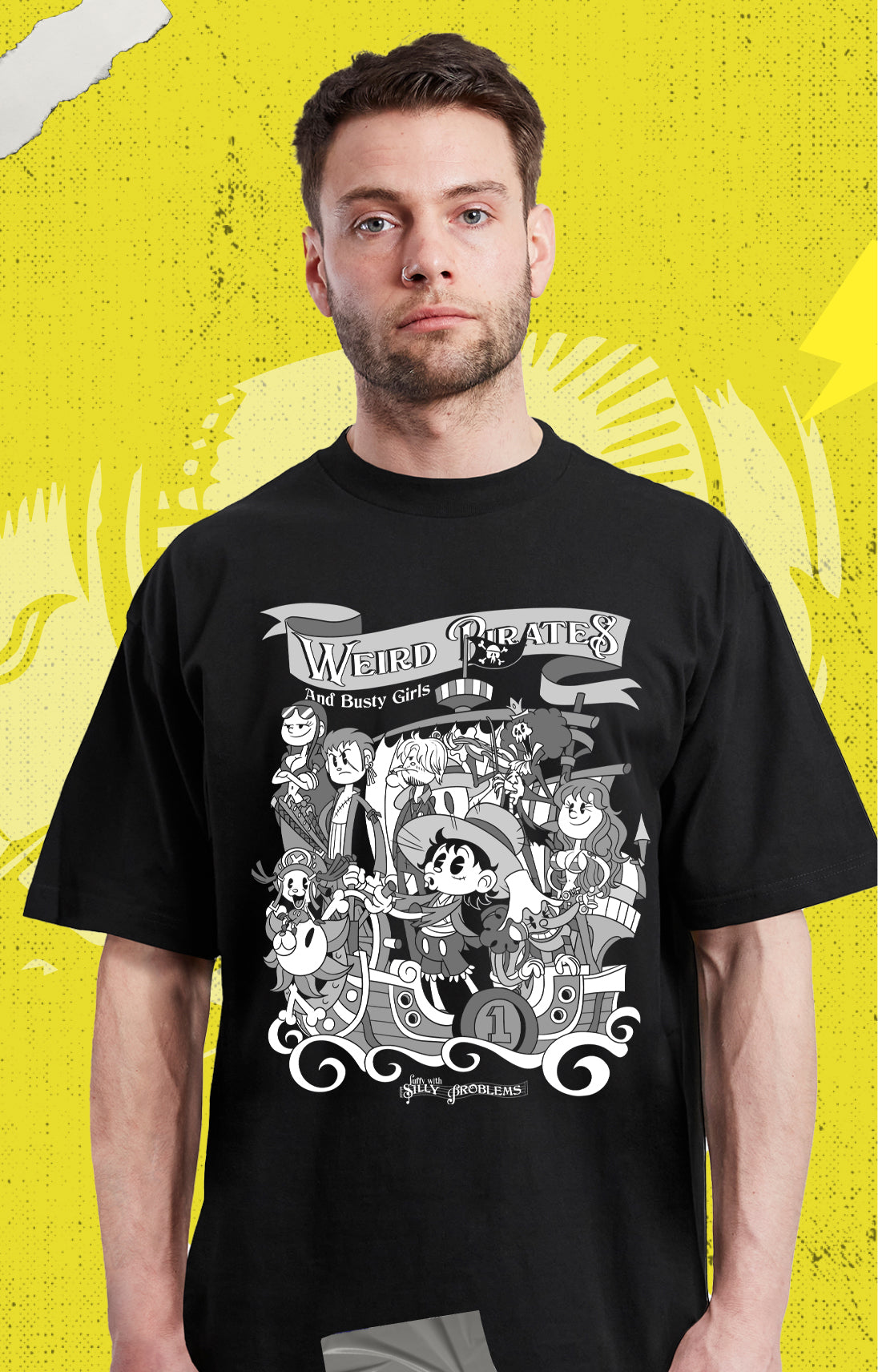 One piece - Weird Pirates - Polera