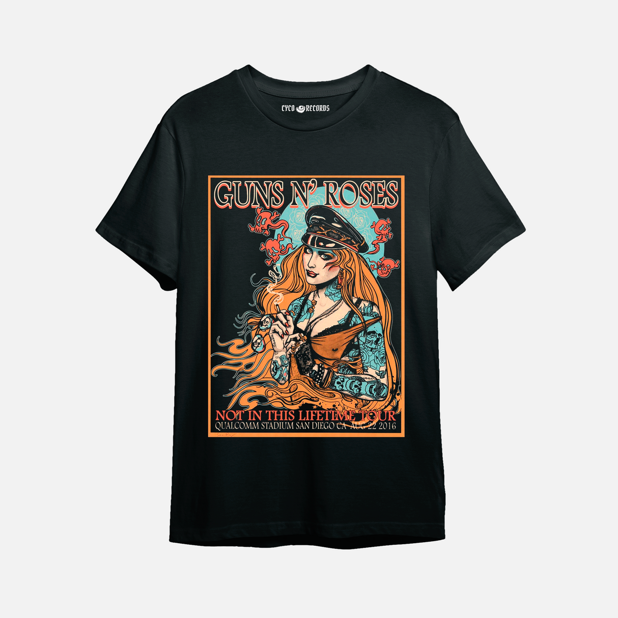 Guns n Roses - Poster San Diego Lifetime - Polera