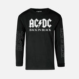 AC DC - BACK IN BLACK - Polera Manga Larga