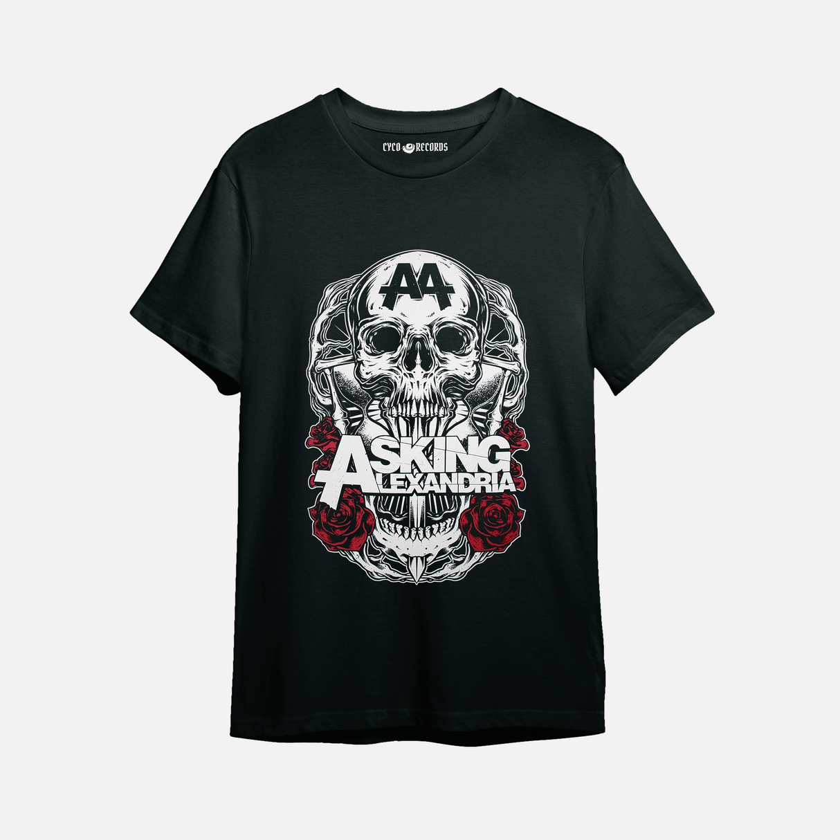 Asking Alexandria - Rose skull - Polera
