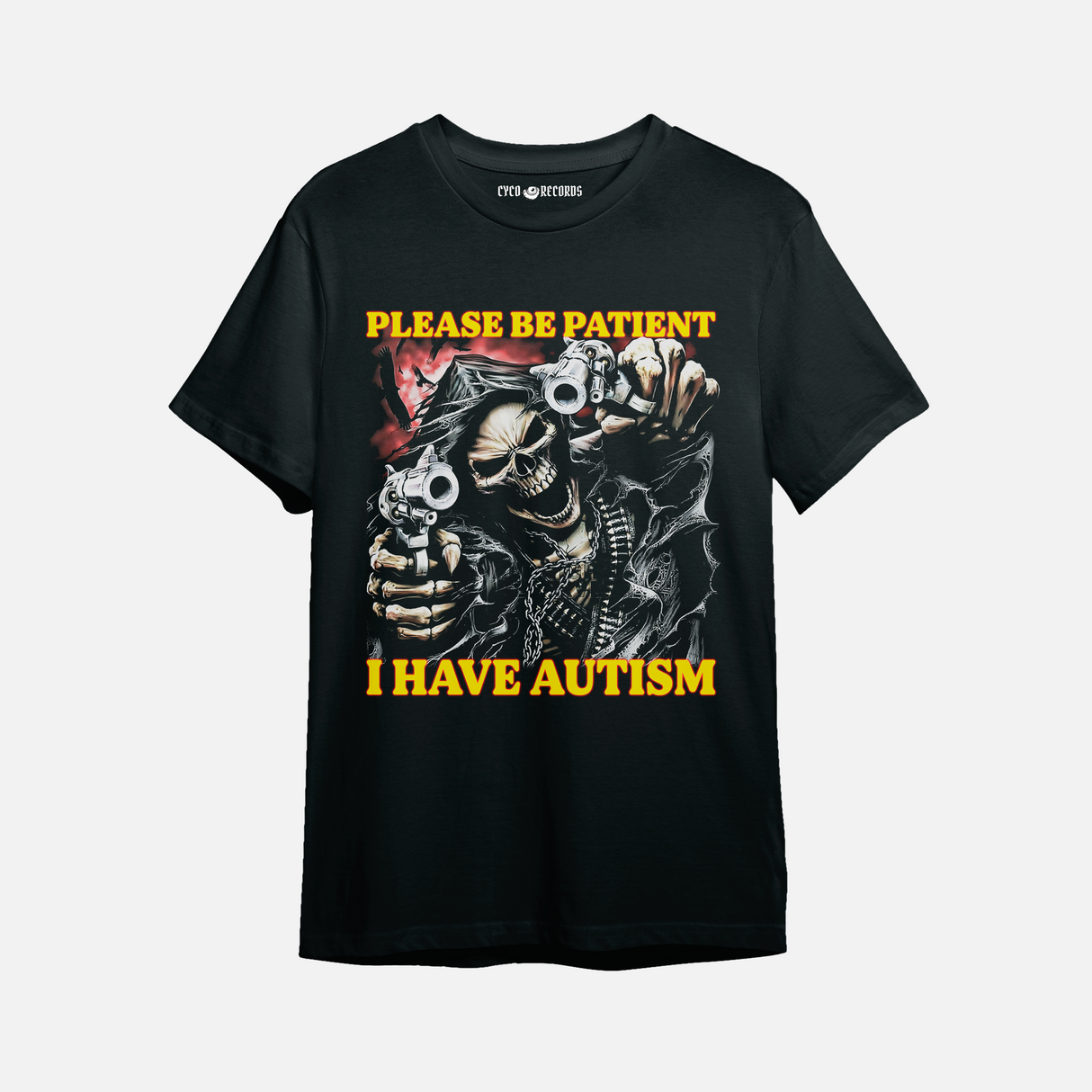 Please be Patient I Have Autism - Calavera - Polera