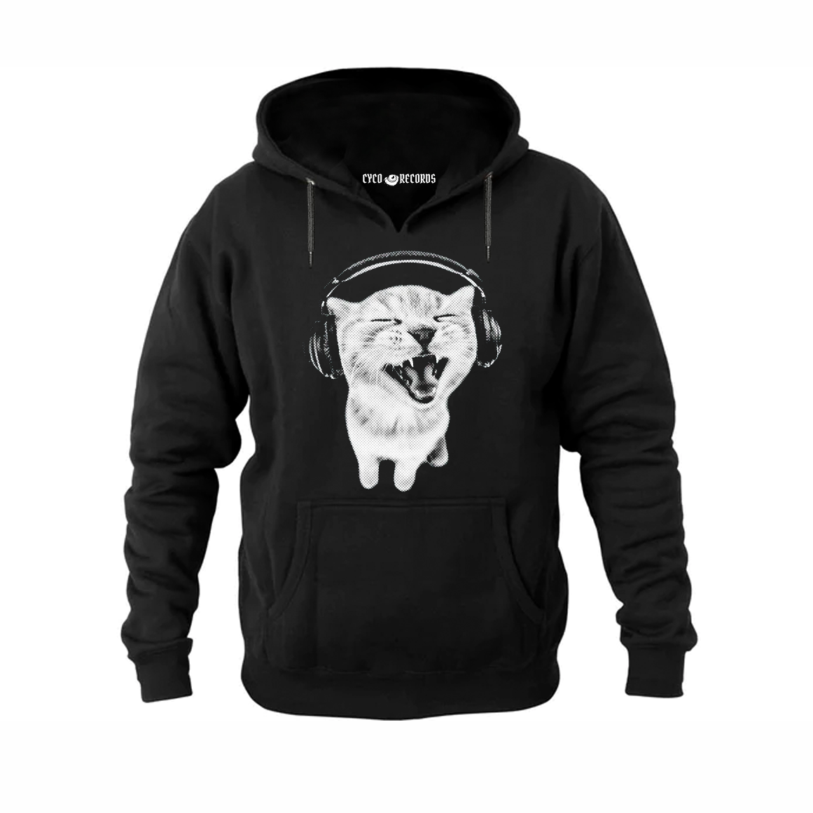 Meme - Gato con Audifonos - Poleron Canguro