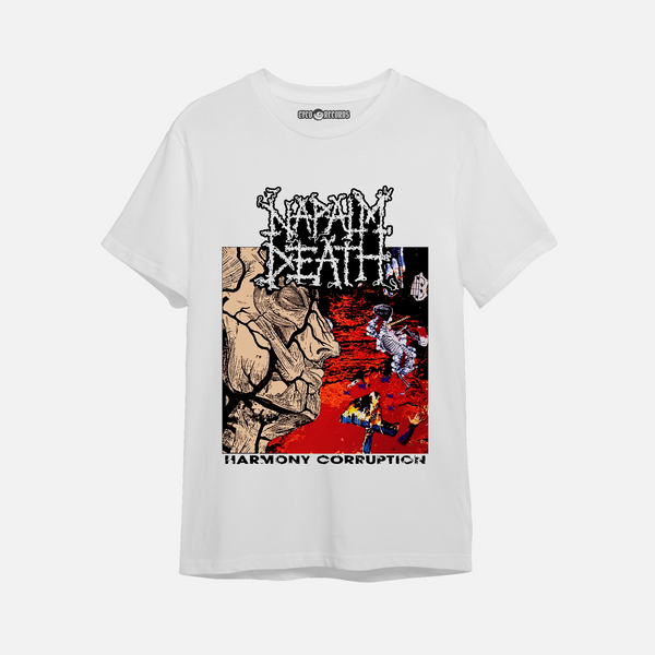 Napalm Death - Harmony Corruption - Polera Blanca
